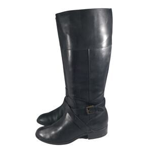 LAUREN BY RALPH LAUREN! BLACK GENUINE LEATHER MILITARY INSPIRED BOOTS! SZ 8.5B